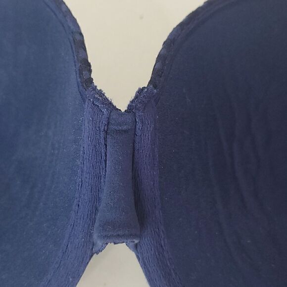 Victoria's Secret Body by Victoria Perfect Shape Lace Overlay Bra Navy 34DD - Picture 8 of 10